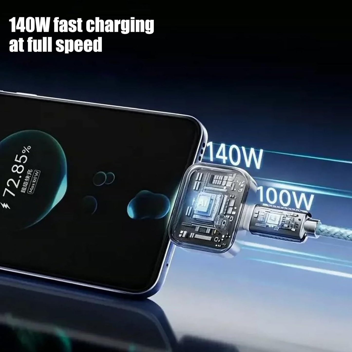 Auto Disconnect Charging Adapter 140W Smart Auto Stop Charging Protector for & Physical Power Breaker to Overcharging High Wattage Cable Guard
