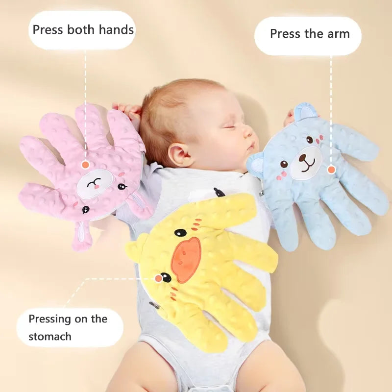 Newborn Baby Sleep Aid Palm Pillow | Baby Soothing Cushion Imitating Mom’s Hand & Gentle Patting