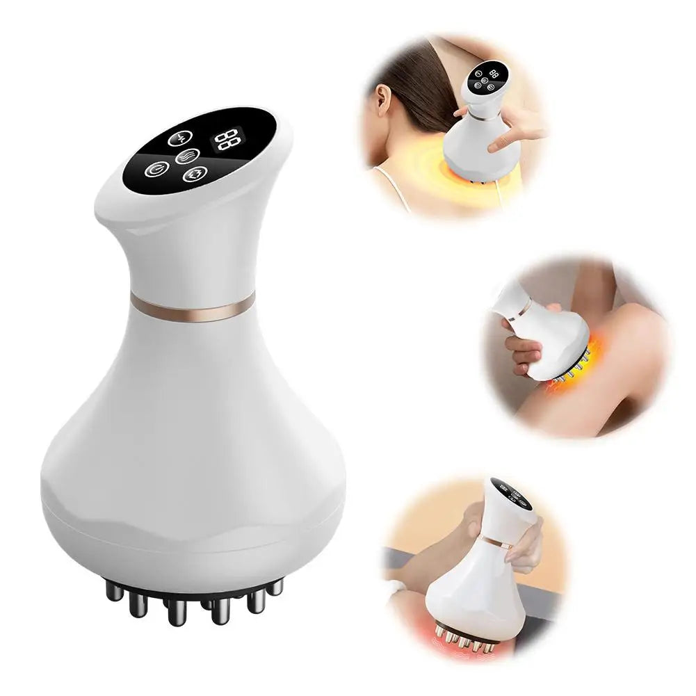 Electric Scraping Massage Cupping Body Massager Vacuum Cans Suction Cup Heating Fat Burner Anti-Cellulite Massager