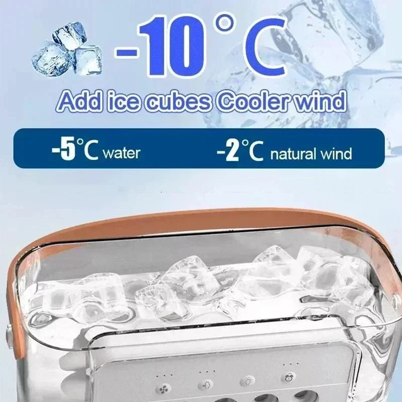 3-in-1 Portable Mini Air Cooler Fan – Personal Air Conditioner, Humidifier & LED Night Light for Home and Office
