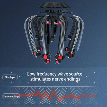 Octopus Electric Scalp Massager – Bluetooth Music & Vibration Therapy for Stress Relief & Sleep