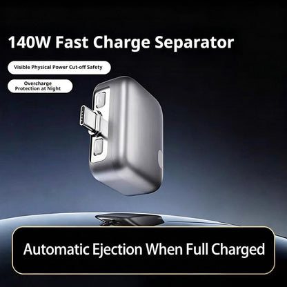 Stop Charge Smart Charger, 2026 New Auto Disconnect Charging Cable Protector, Fast 140W Charger, LED Digital Display, Overcharge Protection Adapter for Phone Laptop Tablet USB Charging Cable