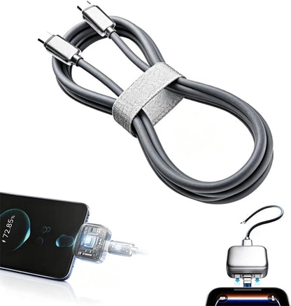 Stop Charge Smart Charger, 2026 New Auto Disconnect Charging Cable Protector, Fast 140W Charger, LED Digital Display, Overcharge Protection Adapter for Phone Laptop Tablet USB Charging Cable