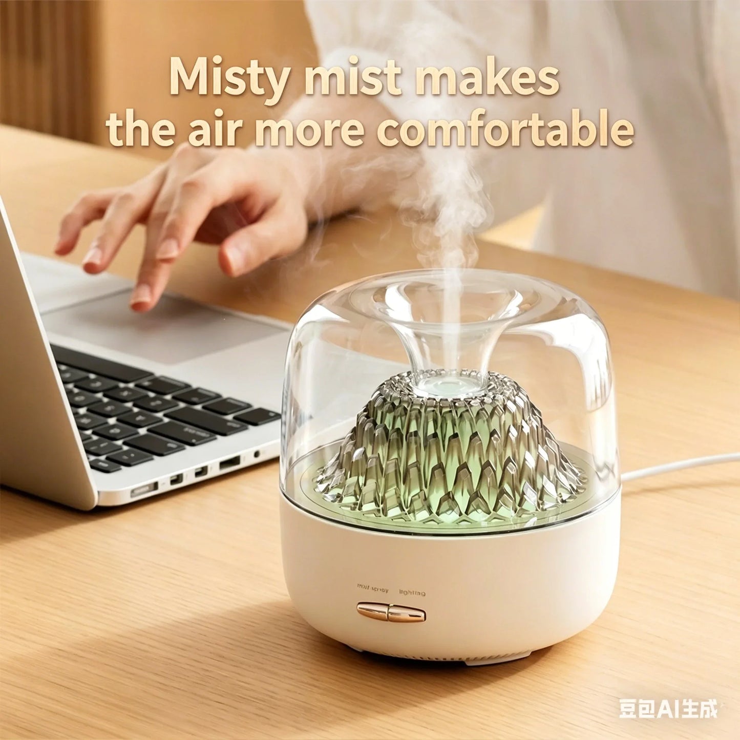 Ultrasonic Aroma Diffuser with 7-Color LED Ambient Lighting – Essential Oil Humidifier for Home, Office & Relaxation
