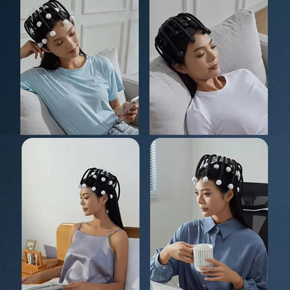 Octopus Electric Scalp Massager – Bluetooth Music & Vibration Therapy for Stress Relief & Sleep