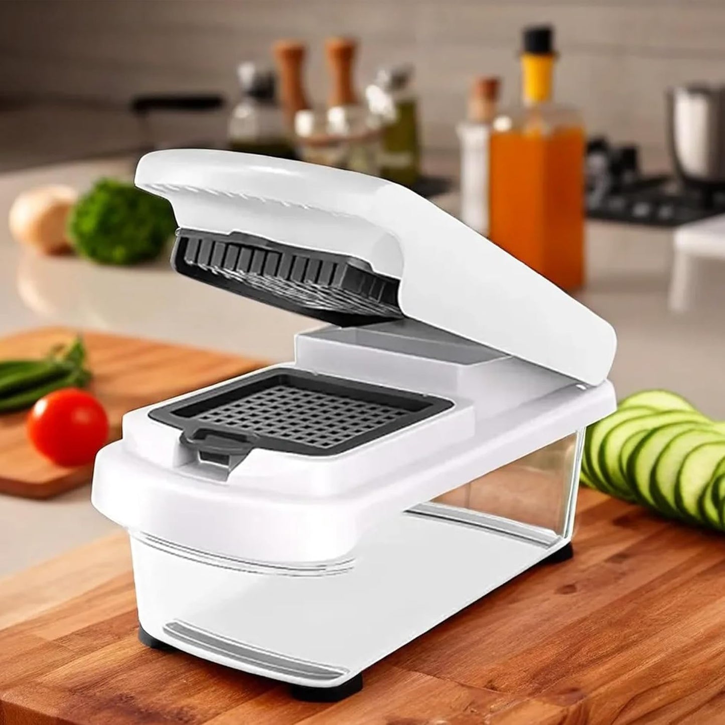 15-in-1 Vegetable Chopper & Mandoline Slicer Set with Container | Multifunctional Kitchen Cutter, Dicer & Spiralizer