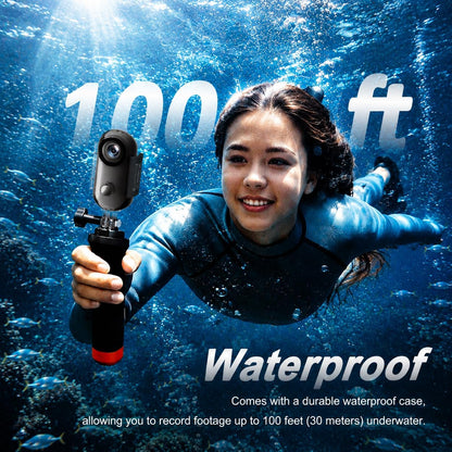 4K 128GB Mini Body Camera | Thumb-Sized Magnetic Action Cam with Video & Audio Recording