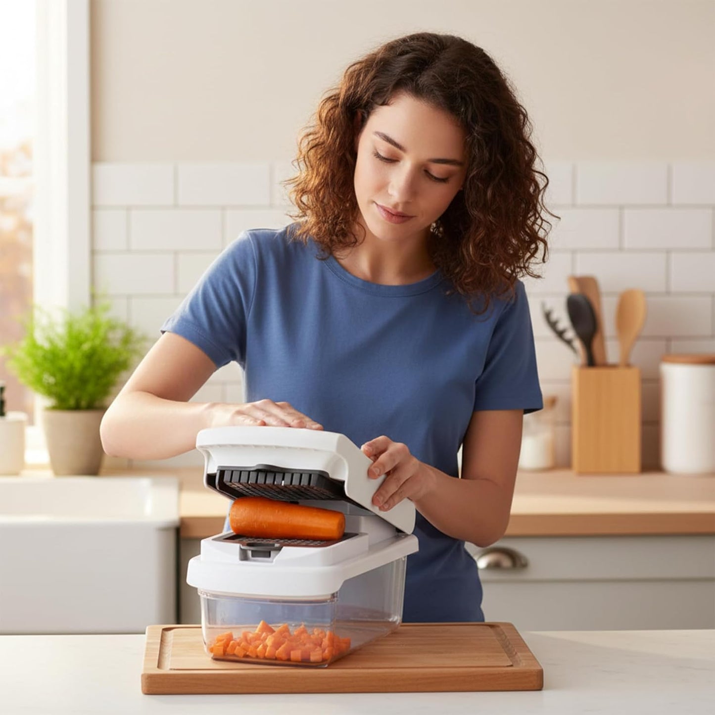 15-in-1 Vegetable Chopper & Mandoline Slicer Set with Container | Multifunctional Kitchen Cutter, Dicer & Spiralizer