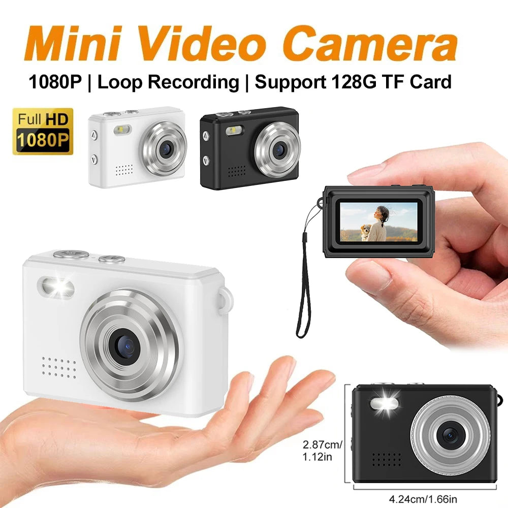 HD 1080P Mini Body Camera with Screen | Compact Kids Camcorder & Portable Sports DV Digital Video Recorder