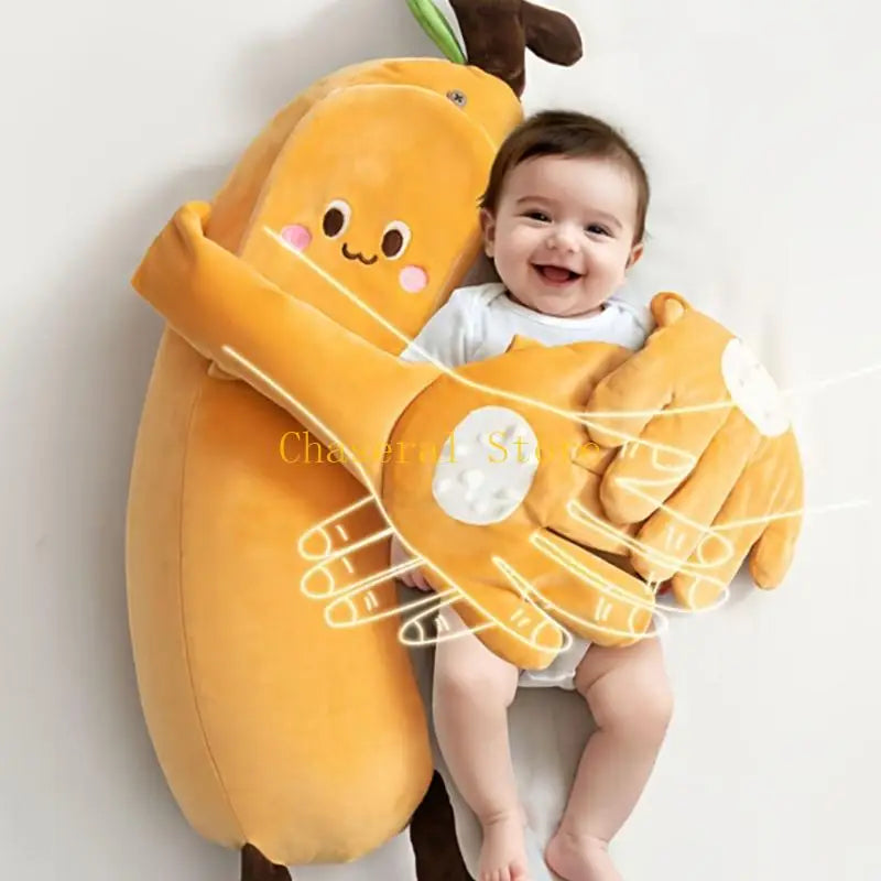 Baby Patter Soothing Pillow | Cartoon Banana Anti-Startle Sleep Aid & Gentle Patting Doll