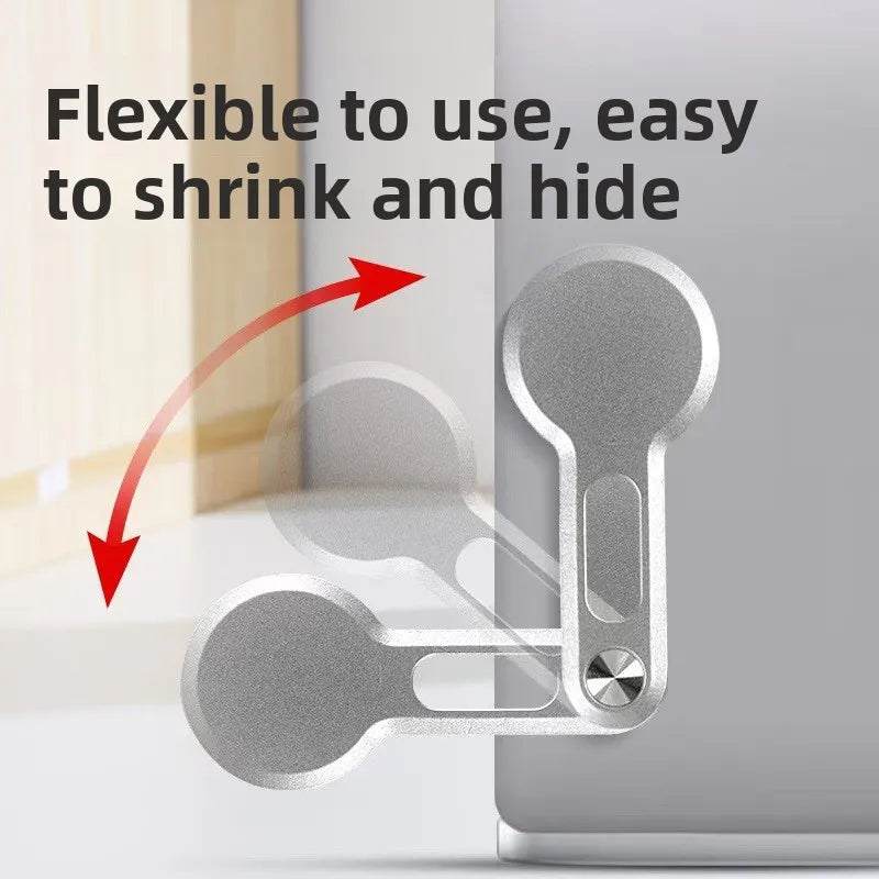 Magnetic Laptop Phone Holder – Foldable Side Mount Phone Stand for Laptops, Monitors & Tablets | Compatible with iPhone, Samsung, Xiaomi & More