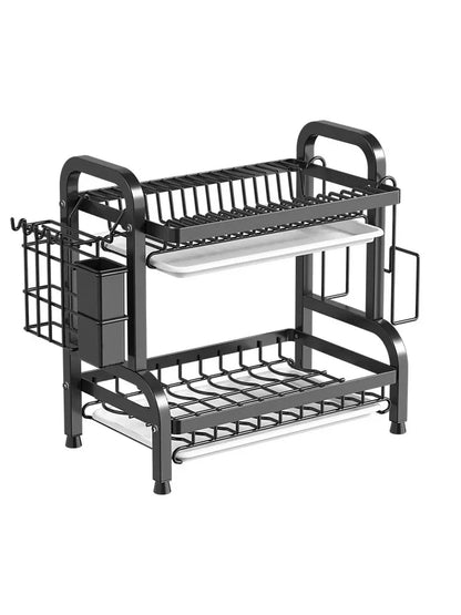 Large Stainless Steel Dish Drying Rack with Detachable Tray | Rust-Resistant & Easy to Clean