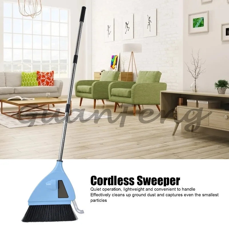 2-in-1 Cordless Vacuum Sweeper & Broom | Rechargeable USB Handheld Cleaner for Home & Bedroom