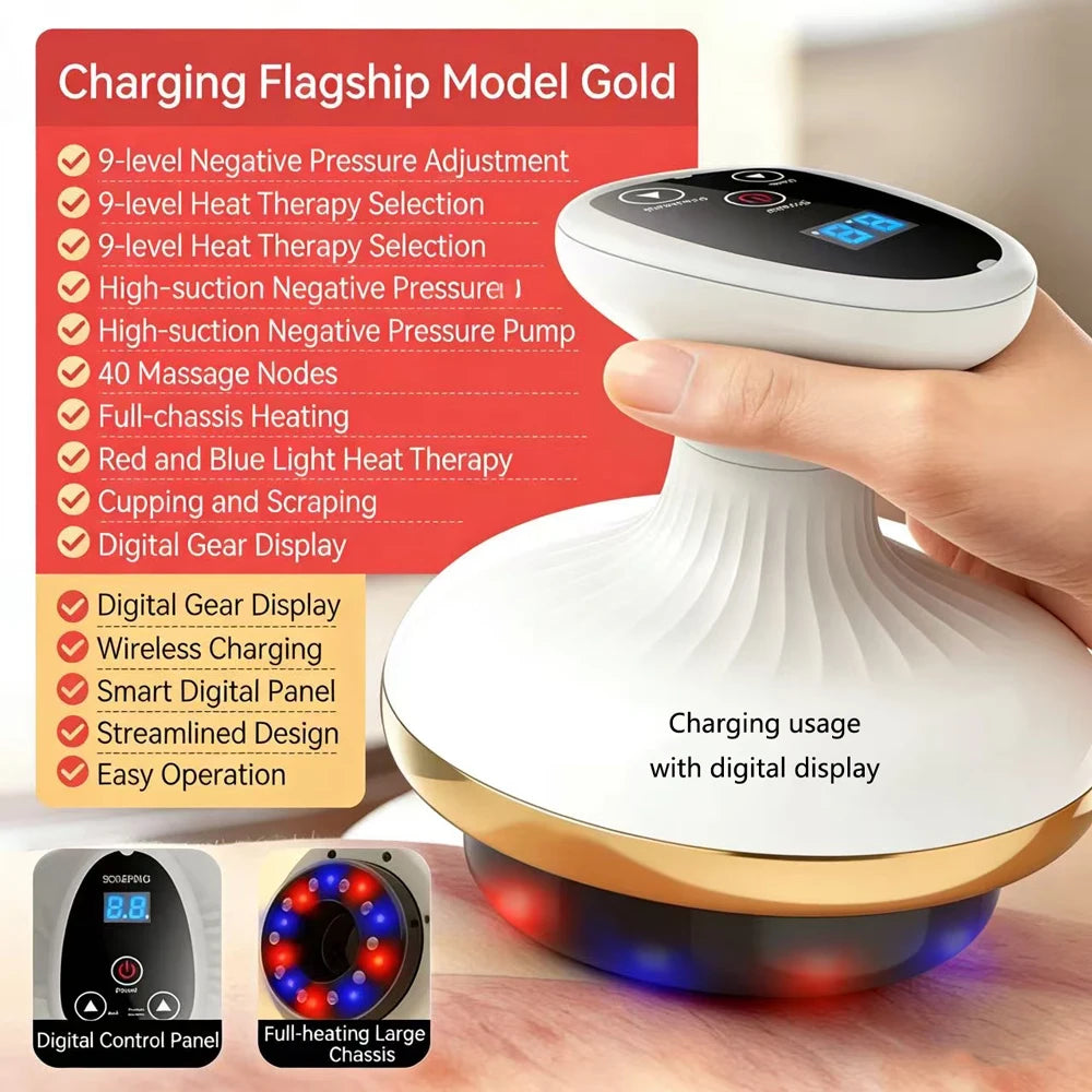 Electric Vacuum Cupping Massager | Gua Sha Scraping & Deep Tissue Therapy