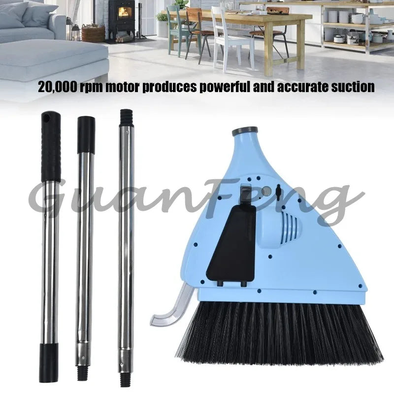 2-in-1 Cordless Vacuum Sweeper & Broom | Rechargeable USB Handheld Cleaner for Home & Bedroom