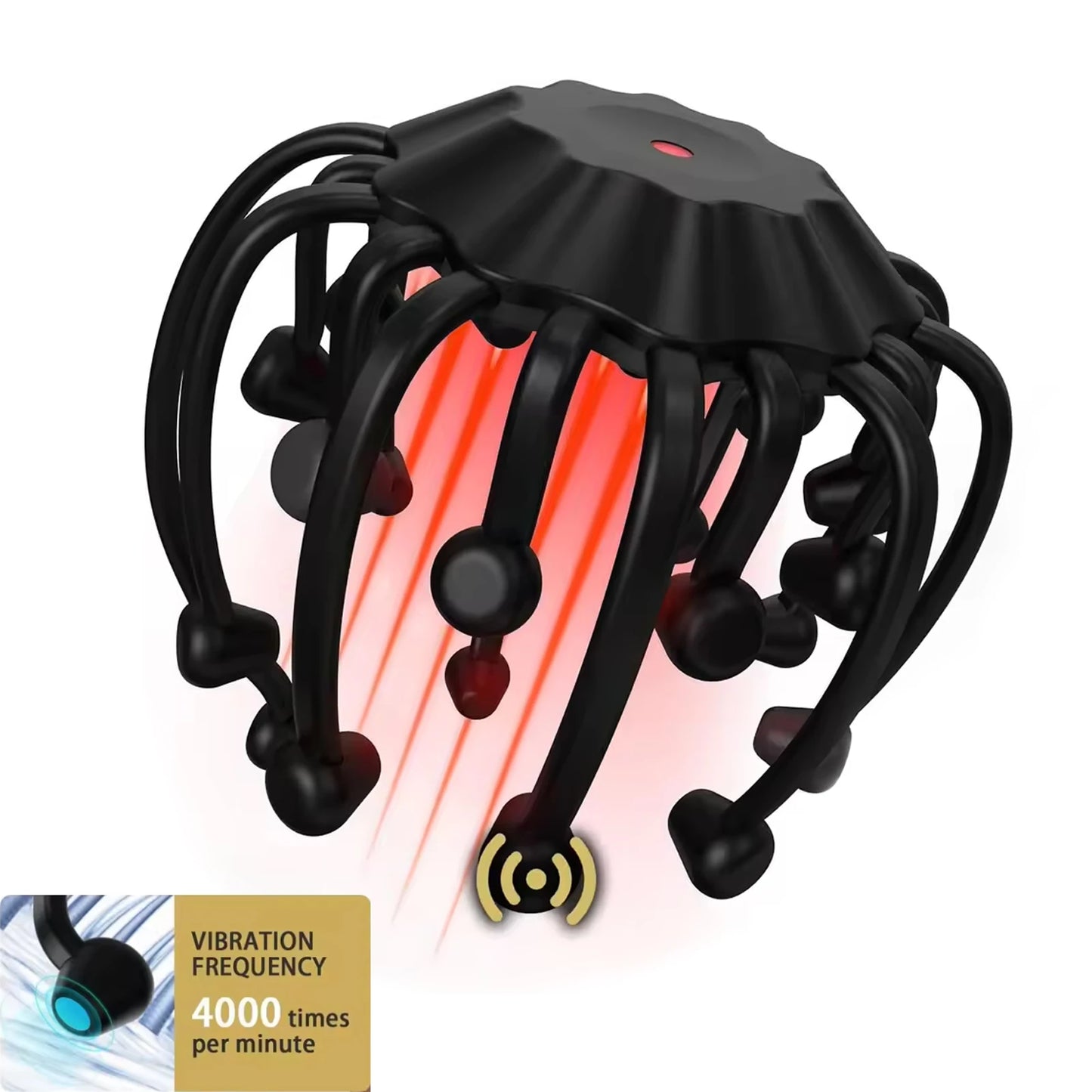 Octopus Electric Scalp Massager – Bluetooth Music & Vibration Therapy for Stress Relief & Sleep