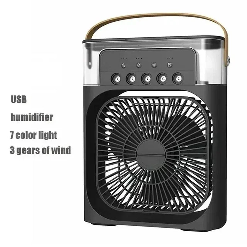 3-in-1 Portable Mini Air Cooler Fan – Personal Air Conditioner, Humidifier & LED Night Light for Home and Office