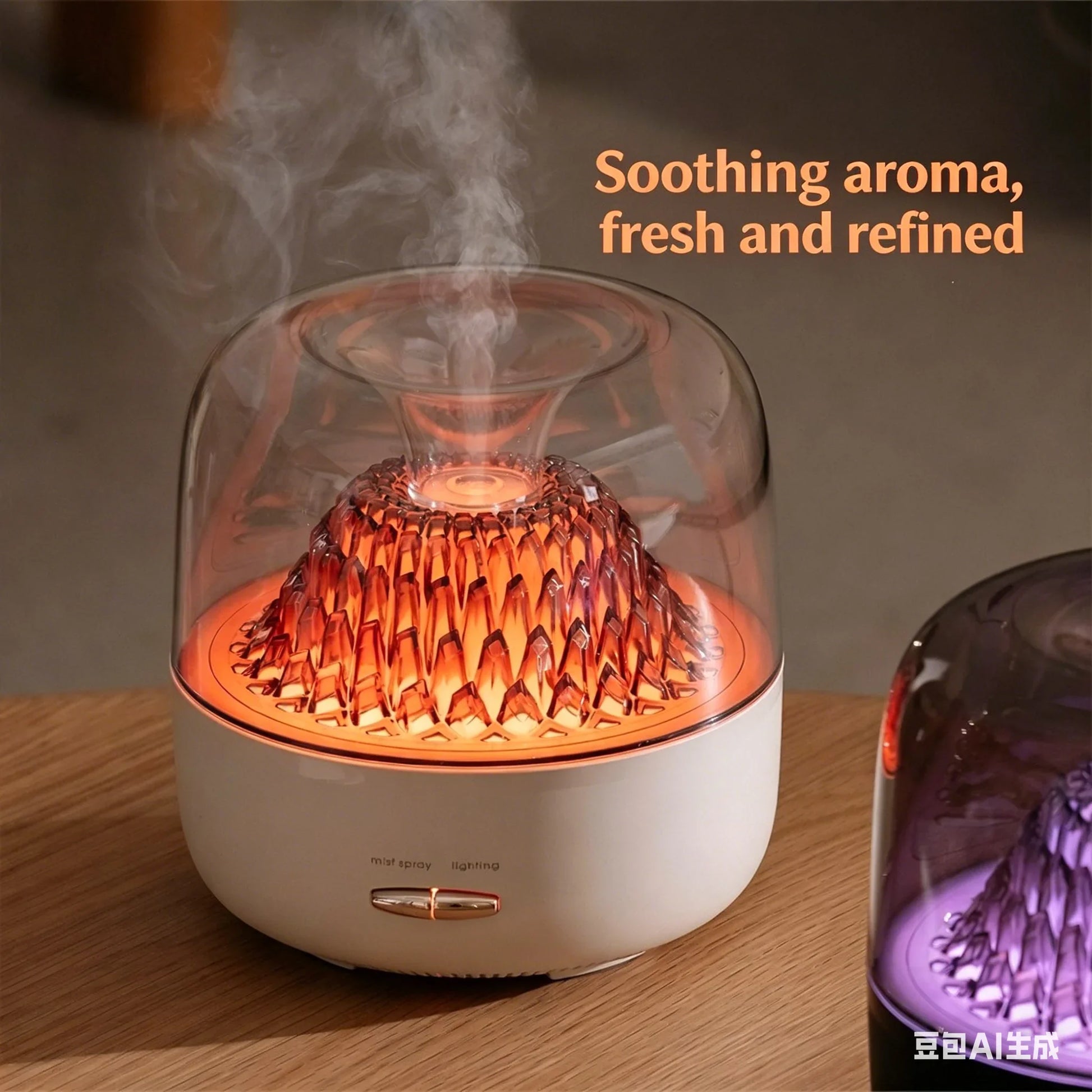 Ultrasonic Aroma Diffuser with 7-Color LED Ambient Lighting – Essential Oil Humidifier for Home, Office & Relaxation