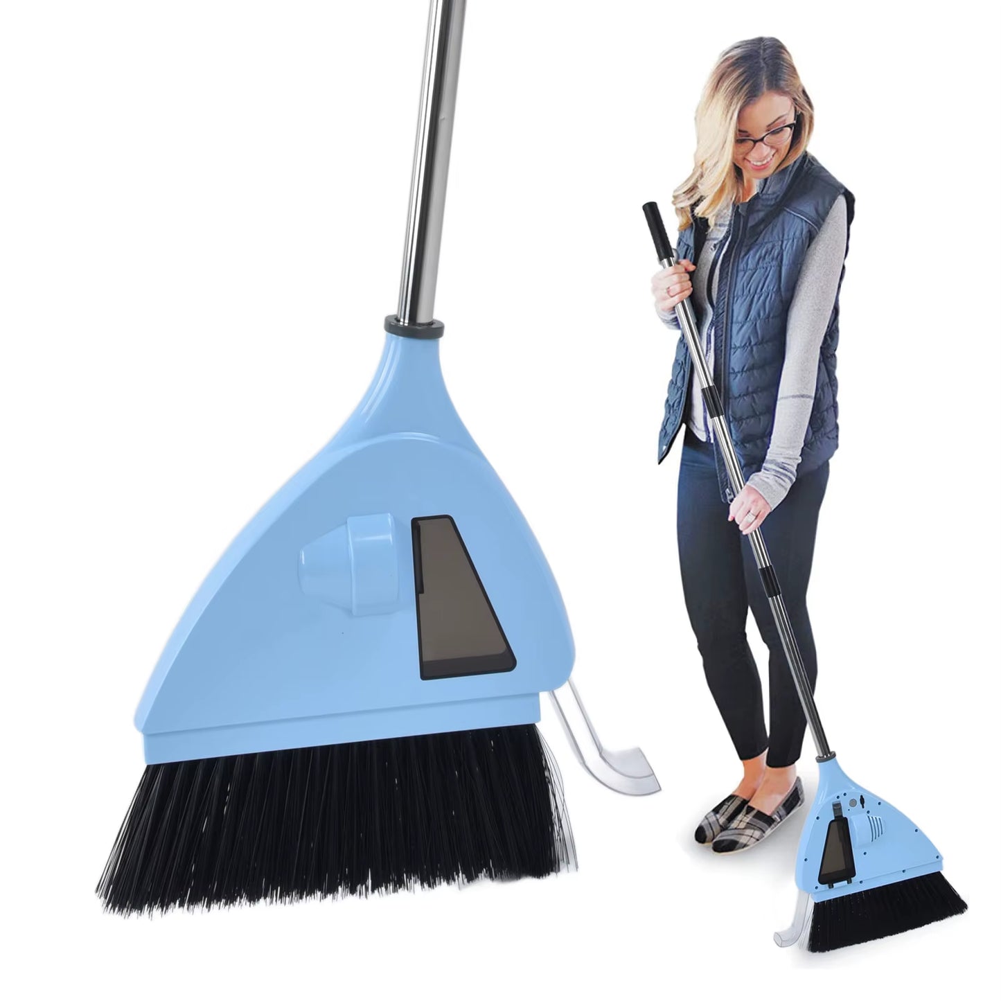 2 in 1 Vacuum Sweeper USB Charging Cordless Vacuum Broom Cleaner for Household Bedroom USB Vacuum Sweeper 2 in 1 Vacuum Broom