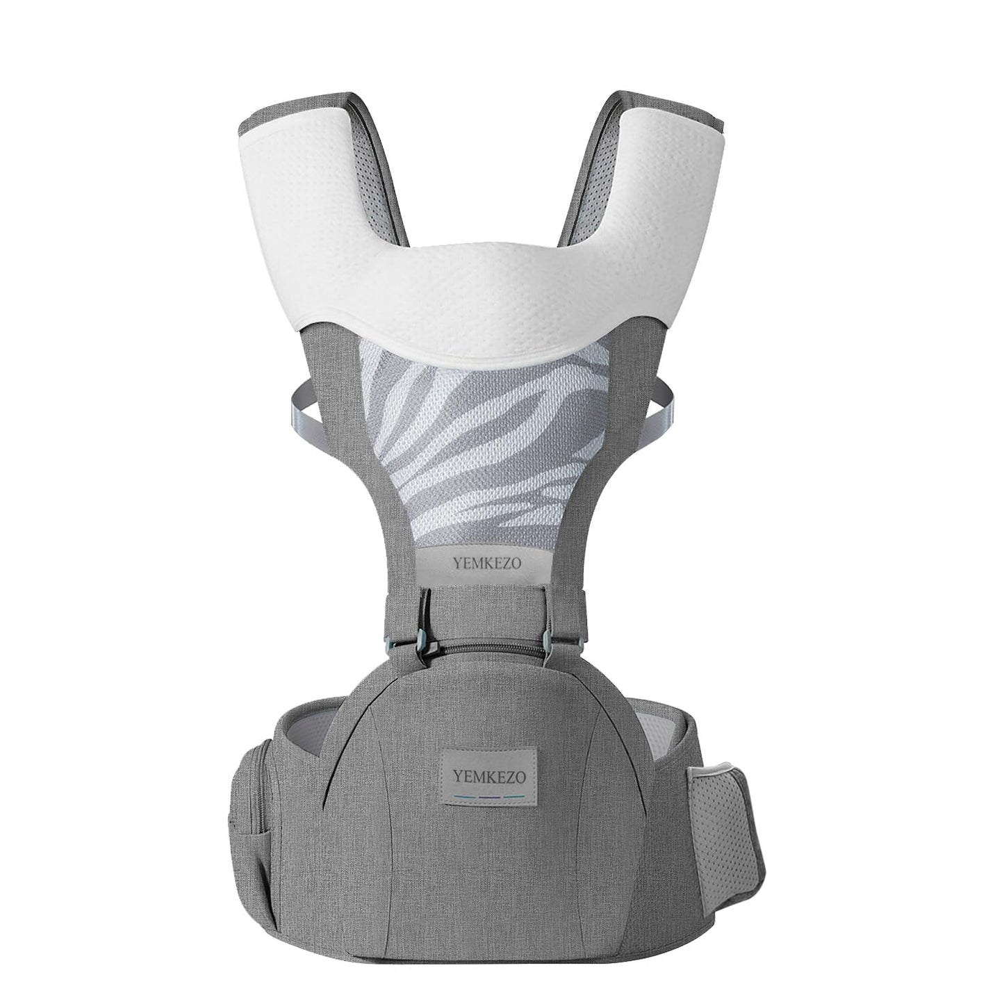 4-in-1 Ergonomic Baby Carrier with Hip Seat | Convertible Infant Carrier (Grey)