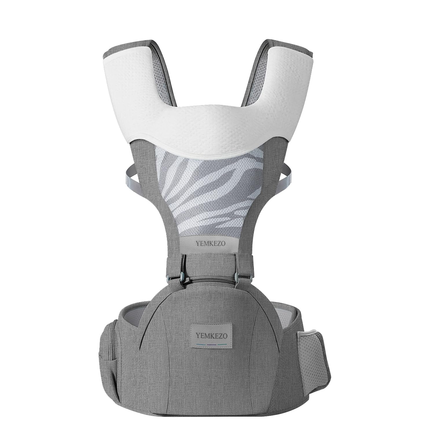 4-in-1 Ergonomic Baby Carrier with Hip Seat | Convertible Infant Carrier (Grey)