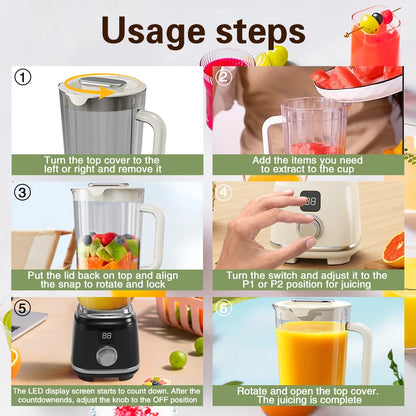 TINSOL 10-Blade Multifunctional Juicer & Home Blender | High-Yield Ice Crusher & Kitchen Processor