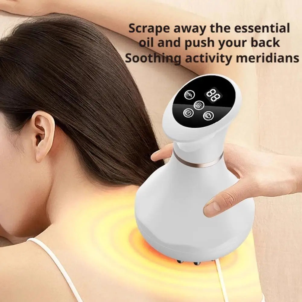 Electric Scraping Massage Cupping Body Massager Vacuum Cans Suction Cup Heating Fat Burner Anti-Cellulite Massager