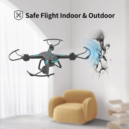 JY03 HD Camera Drone | FPV RC Quadcopter with Optical Flow Positioning & LED Lights (Black)