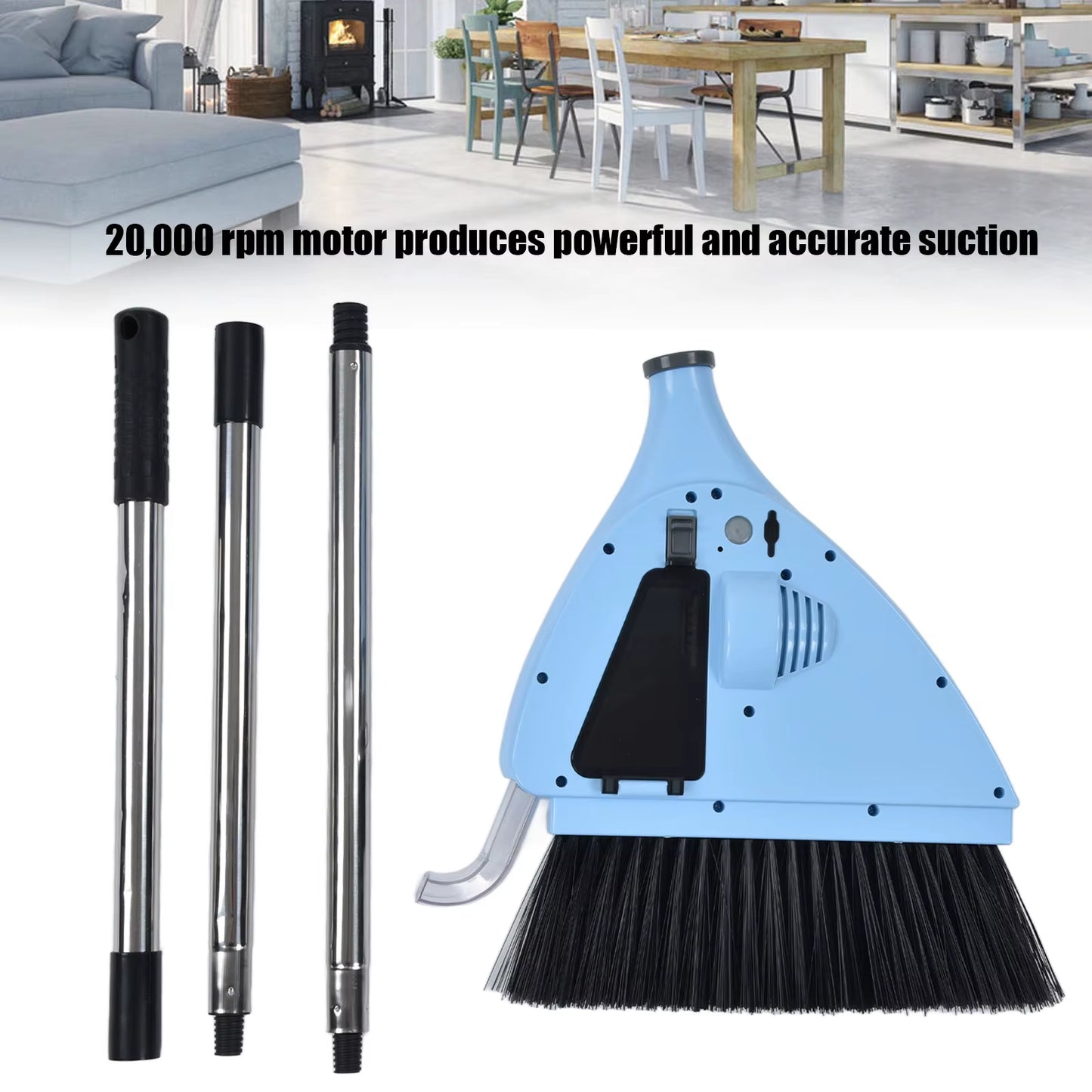 2 in 1 Vacuum Sweeper USB Charging Cordless Vacuum Broom Cleaner for Household Bedroom USB Vacuum Sweeper 2 in 1 Vacuum Broom