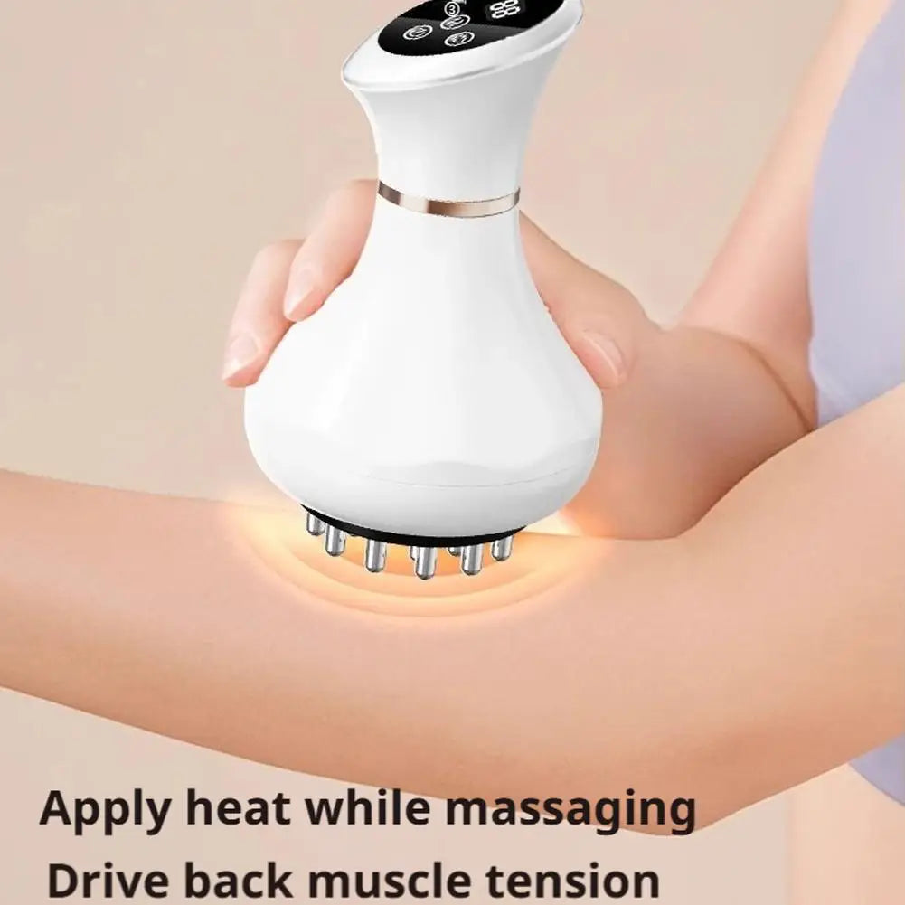 Electric Scraping Massage Cupping Body Massager Vacuum Cans Suction Cup Heating Fat Burner Anti-Cellulite Massager