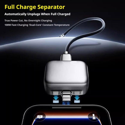 Stop Charge Smart Charger, 2026 New Auto Disconnect Charging Cable Protector, Fast 140W Charger, LED Digital Display, Overcharge Protection Adapter for Phone Laptop Tablet USB Charging Cable